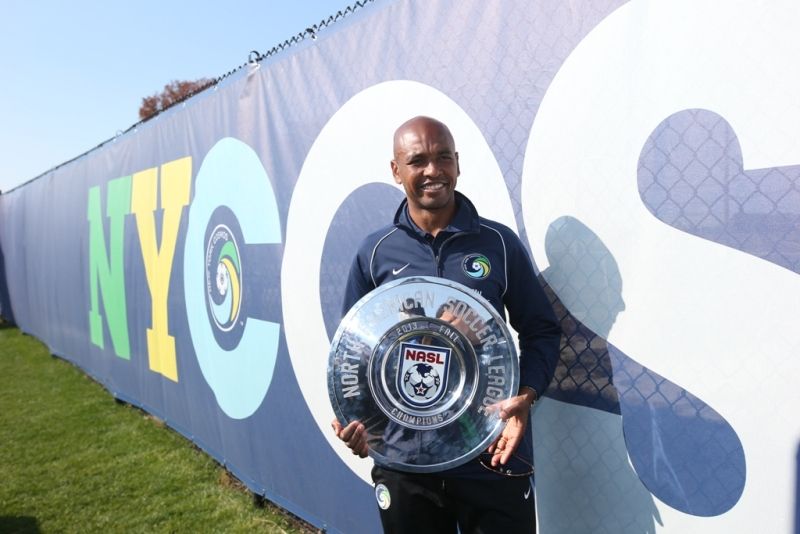 Marcos Senna campeón con el New York Cosmos