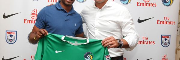 Presentation of Marcos Senna as a player for the New York Cosmos