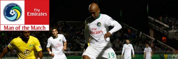 MARCOS SENNA NAMED EMIRATES COSMOS MAN OF THE MATCH IN 2-0 WIN OVER TAMPA BAY